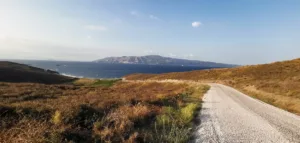 Avşa — denize bakan yol, altın saat